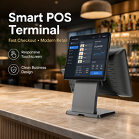 Sistema de Punto de Venta Ultrafino de 15.6 Pulgadas con Escáner, Terminal POS con Pantalla Táctil, Caja Registradora POS para Pequeñas Empresas
