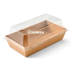 #1 #2 #3 #4 #5 #6 kraft paper white paper sushi trays with PET clear lid