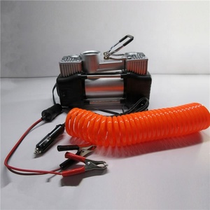 เครื่องอัดอากาศแบบสองกระบอกสูบ AUTOROUT สำหรับรถ SUV รถบรรทุก 12v เครื่องเติมลมยางแบบพกพาขนาดเล็ก ดีไซน์ OEM ปั๊มลมไฟฟ้าสำหรับรถยนต์ - Product Image 4