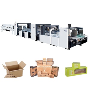 GK-1200AC Water-base Glue CE ISO9001 Corrugated Carton Cardboard Paper Packaging Box Automatic Folding Carton Box Gluing Machine