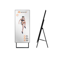 Espejo Inteligente de Fitness con IA de 43 Pulgadas, Corrección de Postura, Pantalla Táctil de 10 Puntos, Espejo Mágico LCD FHD, Kiosco Comercial de Publicidad