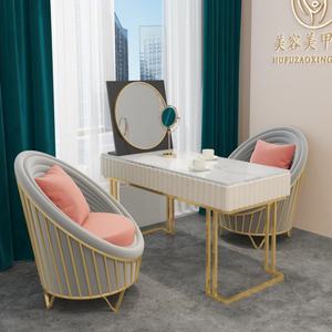 Mesa de Manicura, Juego Completo, Simple, Económico, para Salón de Uñas, Mesa de Madera Maciza, Juego de Mesa de Manicura Individual y Doble - Product Image 4