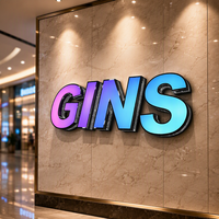 Enseigne lumineuse en lettres rétroéclairées en acrylique et acier inoxydable, signalétique éclairée pour les devantures de magasins, enseigne publicitaire extérieure