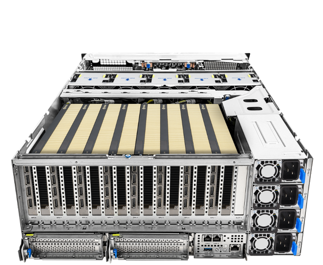 High Performance ESC8000A-E13P 4U Rack Server with 2 CPU and 32 Memory Slots AI 8 GPU Server ESC8000A-E13P