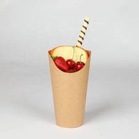 Gobelets jetables en papier kraft de Noël personnalisés porte-frites gaufres aux œufs biodégradables avec avantage UV Utilisation de la boîte d'emballage alimentaire
