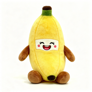 Peluche Personalizado de Personaje de Plátano, Peluche de Plátano, Animal de Peluche Amarillo Suave y Esponjoso con Cara y Extremidades Sonrientes - Product Image 4