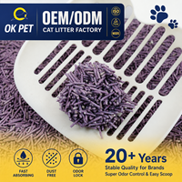 Litière pour chat en tofu de soja OK PET, emballage en vrac, solution écologique compostable, légère, facile à transporter, fournitures pour animaux de compagnie en Chine