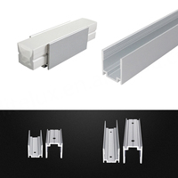 Profilé en aluminium anodisé T5 6063, support flexible pour bande LED néon avec clips et revêtement en silicone