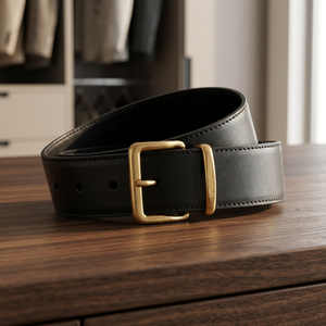 Heavy Duty Cow Hide Leather 100% Waterproof Long Lasting High Quality Eco-Friendly Men's Party Style Solid Steel Buckle Custom - Product Image 1