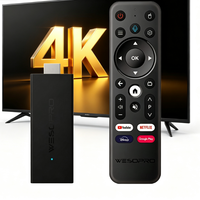 WESOPRO G2 Smart IPTV Dongle 4K Android TV Stick 2GB RAM 16GB ROM 2.4GHz 5.0GHz Wifi 6 de Doble Banda con Control Remoto BT ATV VS Fire Mi