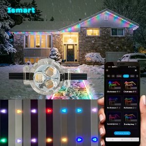 200ft 300ft 12V 24V Track <b>System</b> Christmas <b>Lights</b> WS2811 Wifi Controller IP68 Outdoor Permanent Eaves Point <b>Light</b> - Product Image 1