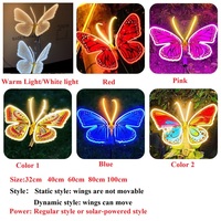 Lámpara Decorativa LED con Forma de Mariposa, Simulación Dinámica, IP65, para Exteriores, Jardín, Bodas, Navidad, Fiestas