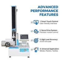 Máquina de Ensayo de Tracción de Columna Única con Servomotor de Alta Precisión para Caucho, Plástico y Textil, 50kg, 100kg, 200kg, 500kg