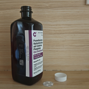 Flacone Vuoto da 473ml 16oz per Sciroppo per la Tosse Hi-Tech, Bottiglia in <span class=keywords><strong>Plastica</strong></span> ad Arco con Tappi Rossi - Product Image 2