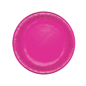 Assiettes en papier diamètre 23 cm, fuchsia, 20 pièces/paquet - Product Image 1