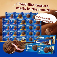 Biscuits sandwichs moelleux aromatisés à la vanille, au fromage et à la fraise, 132g, emballage en carton, sucreries coréennes, sucreries chinoises, biscuits