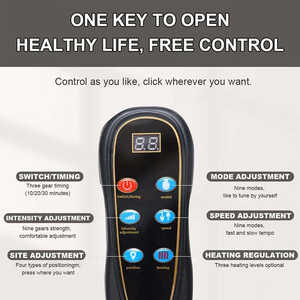 <span class=keywords><strong>Matelas</strong></span> de massage électrique de haute qualité avec chaleur infrarouge, vibrations et compression d'air pour un massage complet du corps - Product Image 5