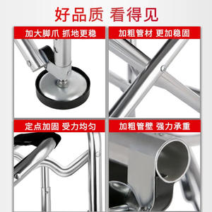 เก้าอี้ตกปลาอลูมิเนียมอัลลอยด์แบบพับได้ปรับความสูงได้พร้อมที่วางแก้วและพนักพิงสำหรับการตกปลากลางแจ้ง - Product Image 3