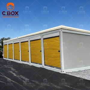 Cbox Waterproof Outdoor Warehouse <b>Workshop</b> Prefab Garden Car Shed Garage Shelter with Door Roller Detachable Container House - Product Image 2