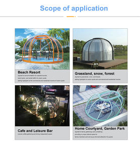 Cúpula geodésica caliente de aluminio, carcasa retráctil para bañera, cúpula para piscina, cúpula de burbuja independiente - Product Image 2