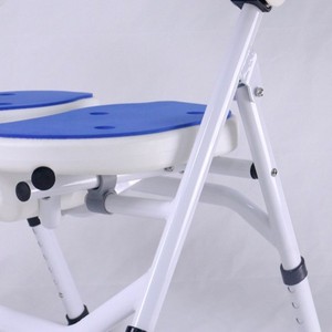 Chaise de douche pliante 966L-U en alliage d'aluminium antidérapante pour personnes âgées et patients hospitalisés - Product Image 3
