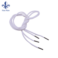 Lacets ronds en polyester colorés en gros, lacets en corde personnalisés avec embouts en plastique, logo personnalisé