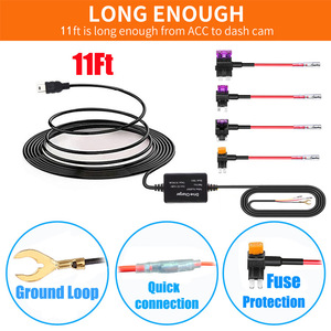 Car step-down cable 3-core time-lapse streaming dashcam 12V to 5V parking monitoring cable L165 - Product Image 2