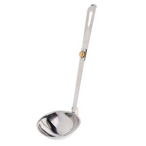 Gấp thép không gỉ súp muỗng lò nồi Cắm Trại Dã ngoại nấu ăn Công cụ + Túi nướng Bộ đồ ăn với móc không trượt muỗng - Product Image 2