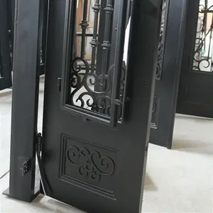 Ferforje dış güvenlik çift çelik kapı