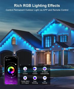 Outdoor Christmas Light <b>Led</b> Rgbw Colorful Rgb Pixel Waterproof Christmas Lights House Permanent Light Track - Product Image 2