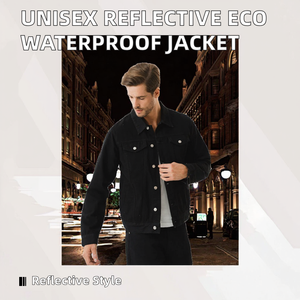 Custom Unisex Reflective Sustainable Zippered Sporty <b>Quilted</b> Jacket Casual Waterproof Breathable Eco-Friendly Autumn Pattern - Product Image 2