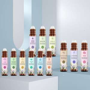 Atacado 10ml Lavanda Esse Ntial Óleos Roll-on Garrafa Doce Odor para Cabeça Alívio do Sono e Dores de Cabeça - Product Image 1