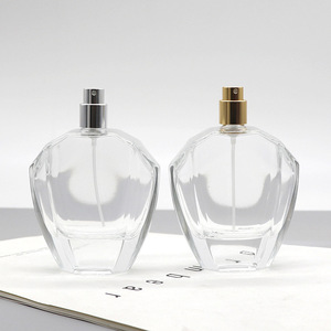 Vente en gros de flacons de parfum rechargeables en verre en forme d'éventail de 80 ml, flacons cosmétiques vides anti-fuite - Product Image 3