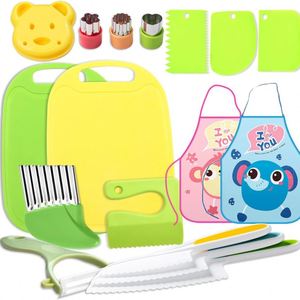 Ensemble de couteaux pour enfants à multiples combinaisons pour une vraie cuisine, ensemble de couteaux de cuisine pour tout-petits, ensemble de couteaux pour enfants à multiples combinaisons - Product Image 4