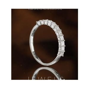Anillo de Boda Xinfly de Oro Blanco de 18k con Diamante Natural de Corte Princesa de 0.50ct 0.58ct - Product Image 4
