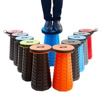 Tabouret pliant de voyage Douyin en PP, portable, réglable, télescopique, pour extérieur, repose-pieds compact, idéal pour le train, la pêche et les files d'attente