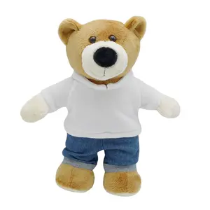 Oso de peluche de felpa, animal de peluche clásico, graduación, con gorro y bata, nuevo