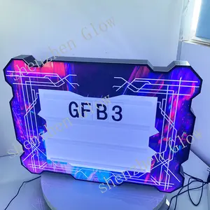 Good Quality Strong Package Rechargeable Led Messages Acrylic Board Custom Vip Bottle Presenter Holder With Letters And Numbers