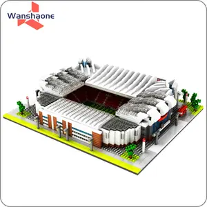 World Renowned Architecture Old Trafford San Siro Iduna Park Camp Nou Stadium DIY 3D Model Toys Bricks Mini Gift Building Blocks