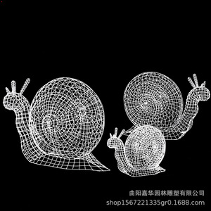 Sculpture d'escargot en acier inoxydable et fer forgé, faite à la main, décoration de jardin extérieure - Product Image 4