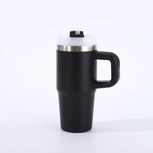 14oz Insulated Handle Tumbler Car Travel <b>Mug</b> Double Wall Vacuum Stainless Lid Straw Non-Slip Bottom - Product Image 1