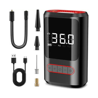 Compresseur d'air de voiture sans fil numérique électrique rechargeable automatique portable avec affichage LED en ABS pour gonflage de pneus