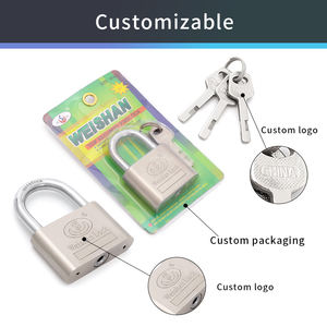 अनुकूलित बहु आकार इलेक्ट्रोप्लेटेड मैट स्क्वायर आयरन पैडलॉक कुंजी लॉक स्टूडियो एंटी-चोरी भंडारण बॉक्स स्कूल सुरक्षा पैडलॉक - Product Image 6