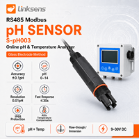 Sonde pH et température industrielle en ligne RS485 Modbus à électrode en verre 0-14pH pour la surveillance des eaux usées et de l'aquaculture