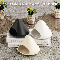 Support pour Palo Santo, brûleur d'encens, mini cheminée en céramique en forme de cône, brûleur de sauge, bois sacré, écologique, aromathérapie