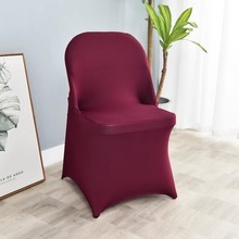 Cubierta de asiento de silla plegable de LICRA blanca al por mayor para silla plegable de Boda del acontecimiento - Product Image 3