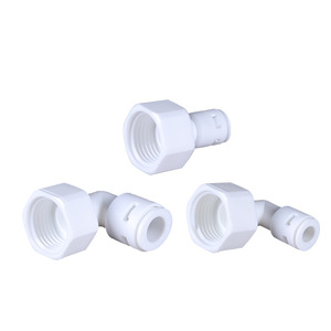 Water Purifier <b>Connector</b> 4/5 Inch Female Thread To 2/5 Inch To 3/5 Inch PE Pipe <b>Quick</b> <b>Connector</b> Straight Through L Type - Product Image 2