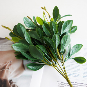 Plante verte artificielle, feuille de jade, fleur décorative en plastique, décoration de mariage, décoration de la maison, accessoires de photographie en extérieur - Product Image 4