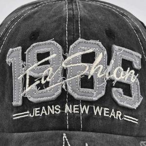 หมวกแก๊ปผู้ชายปักลาย Applique ปี 1985 สไตล์วินเทจ 6 แผง ทรงเบสบอล ยี่ห้อ Manufacturer Sports Caps - Product Image 4
