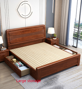 <span class=keywords><strong>Lit</strong></span> double en <span class=keywords><strong>bois</strong></span> massif <span class=keywords><strong>de</strong></span> style nordique avec rangement, <span class=keywords><strong>lit</strong></span> king-size, mobilier <span class=keywords><strong>de</strong></span> chambre économique - Product Image 5